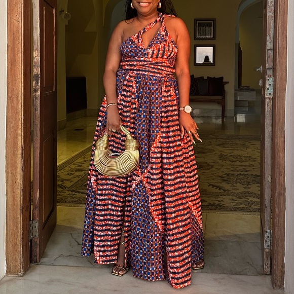 Like New Ofuure FIMI African print Maxi Infinity dress - OS - Picture 4 of 5
